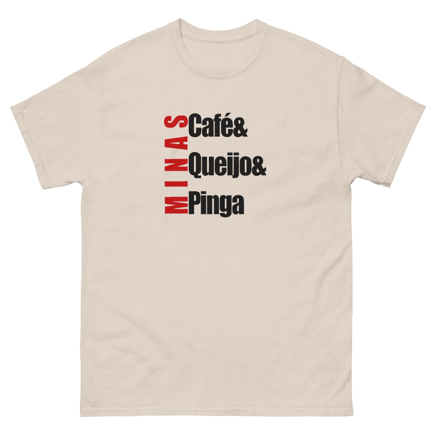 Café & Queijos & Pinga - M - Camiseta Clássica 100% Algodão - Estilo Streetwear e Urban Chic