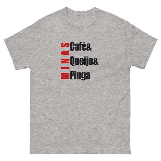 Café & Queijos & Pinga - M - Camiseta Clássica 100% Algodão - Estilo Streetwear e Urban Chic