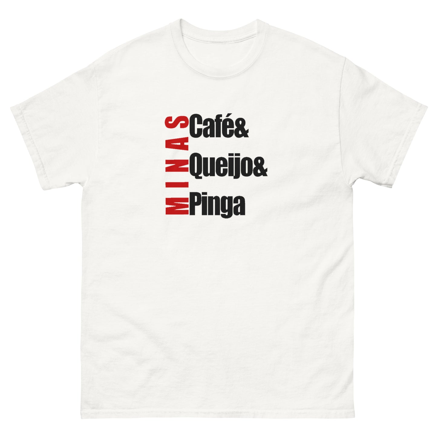 Café & Queijos & Pinga - M - Camiseta Clássica 100% Algodão - Estilo Streetwear e Urban Chic